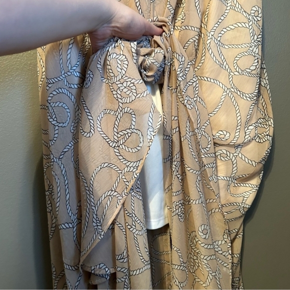 NWT Tommy Hilfiger Sz 4 Women’s Nude Rope Logo Maxi Lined Dress! - Picture 5 of 6